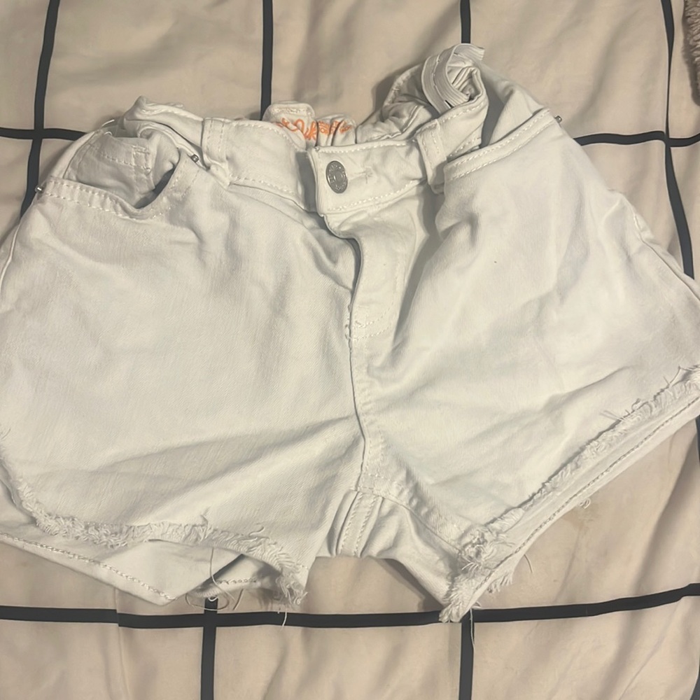 White Jean Shorts